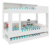 Imagen de Set TRICAMA MIAMI blanca (cucheta + cama carro)