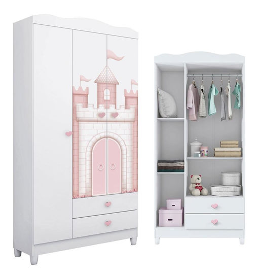 Imagen de Ropero PRINCESA SOPHIA 3 puertas (2 cajas)