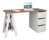Imagen de Escritorio SELF c/3 cajones castaño blanco