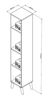 Imagen de Armario multiuso SLIM 30 cm blanco