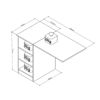 Imagen de Mesa desayunador extensible ENJOY castaño blanco