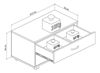 Imagen de Mueble FLAMENGO con cajones valnut blanca