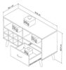 Imagen de Rack OREGON 1 cajon negro valnut