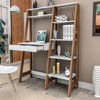 Imagen de Kit Escritorio + estanteria URBAN blanco castaño