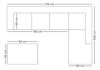 Imagen de Sofa esquinero LAS VEGAS DER gris (1a3)