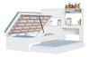 Imagen de Combo cama ISRAEL + carro YUMA + escritorio CARMEL
