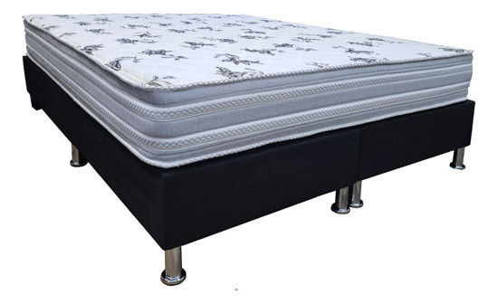 Imagen de Set Colchon CLEAN FLORAL D65 + Box PREMIUM 158 198