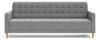 Imagen de Sofa cama DEYMI 3 cuerpos gris patas madera