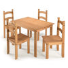 Imagen de Juego comedor TULIPA mesa + 4 sillas cera miel