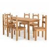 Imagen de Juego comedor TULIPA mesa + 6 sillas cera miel