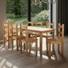 Imagen de Juego comedor TULIPA mesa + 8 sillas cera miel
