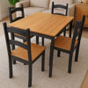 Imagen de Juego comedor BARBACOA mesa + 4 sillas negro miel
