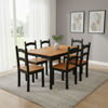 Imagen de Juego comedor BARBACOA mesa + 6 sillas negro miel