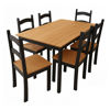 Imagen de Juego comedor BARBACOA mesa + 6 sillas negro miel