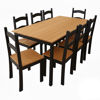 Imagen de Juego comedor BARBACOA mesa + 8 sillas negro miel