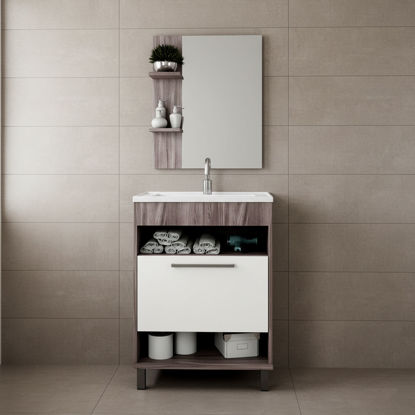 Imagen de Conjunto baño OASIS 60cm humo/lino