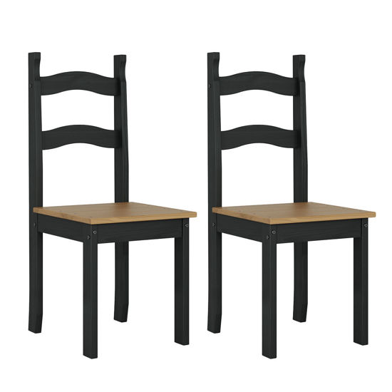 Imagen de Silla BARBACOA x 2 madera negro miel