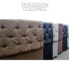 Imagen de Respaldo Cabecera Sommier 1 Plaza Y Media - Tapizado Madera Color Gris