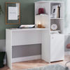 Imagen de Escritorio Mesa Pc Con Armario Estantes Puerta 128cm Ancho Color Blanco
