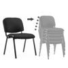 Imagen de Silla WORK  FIJA apilable asiento Tapizado