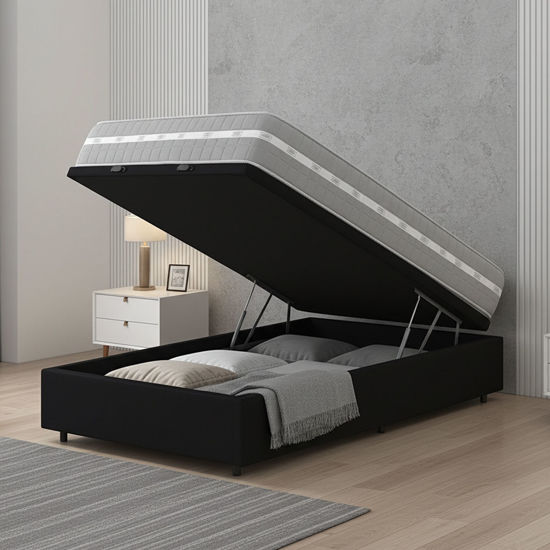 Imagen de Set Cama Baul SLEEP + Colchon CARBONO 138