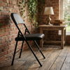 Imagen de Silla plegable DARK negra tapizada