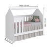 Imagen de Cuna CASITA blanca 74 x 133