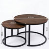 Imagen de Mesa de Living TRACK Set x2 70/50cm redonda