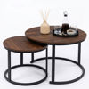 Imagen de Mesa de Living TRACK Set x2 70/50cm redonda