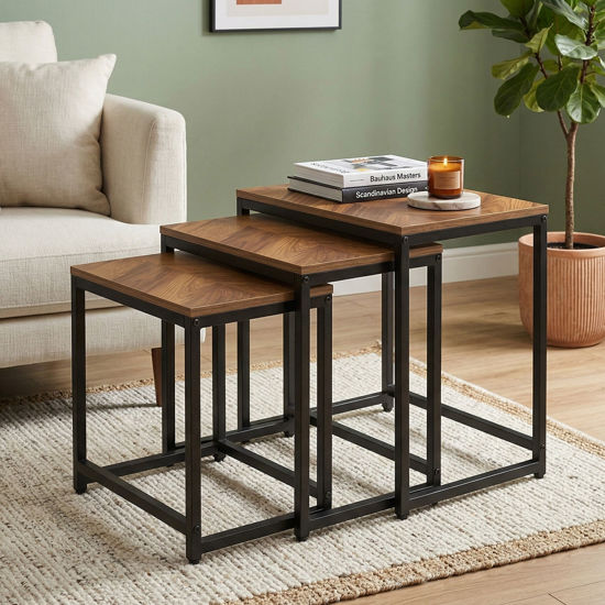 Imagen de Mesa de Living DYLAN Set x3 50*40/45*35/40*30cm