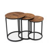 Imagen de Mesa de Living LARRY Set x3 50/45/40cm redonda