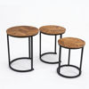 Imagen de Mesa de Living LARRY Set x3 50/45/40cm redonda